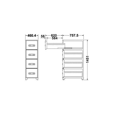 EA4-4G EIKO エーコー 耐火キャビネット 1時間耐火 260kg