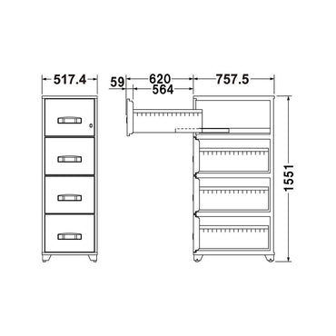 EB4-4G EIKO エーコー 耐火キャビネット 1時間耐火 300kg