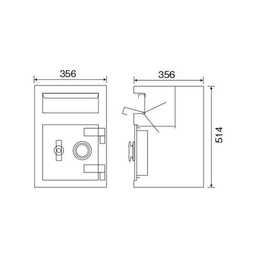 FL-2014_投入保管庫 ダイヤルタイプ 41kg_【1F軒先渡し・送料無料(※一部地域対象外)】【代引不可】【メーカー直送】_ダイヤセーフ
