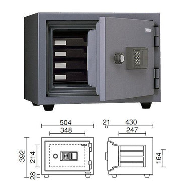 KMX-20EA_テンキー式耐火金庫(警報器付)20L 62kg_【送料・設置料見積要】【代引不可】【メーカー直送】_KingCrown(日本アイ・エス・ケイ)