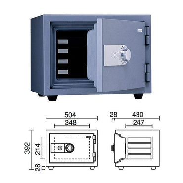 KMX-20SDA-DG_キングスーパーダイヤル耐火金庫(警報器付)ダークグレー 20L 62kg_【送料・設置料見積要】【代引不可】【メーカー直送】_KingCrown(日本アイ・エス・ケイ)