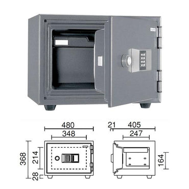 KS-20EA_テンキー式耐火金庫(警報器付)20L 50kg_【送料・設置料見積要】【代引不可】【メーカー直送】_KingCrown(日本アイ・エス・ケイ)