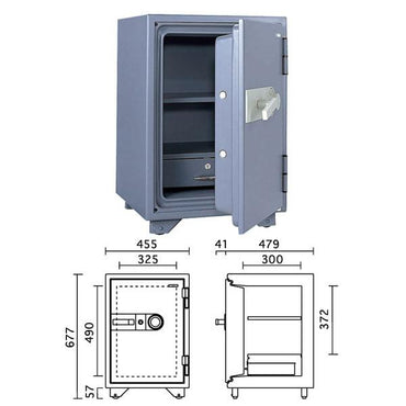 KS-50SDA-DG_キングスーパーダイヤル耐火金庫(警報器付)ダークグレー 50L 90kg_【送料・設置料見積要】【代引不可】【メーカー直送】_KingCrown(日本アイ・エス・ケイ)