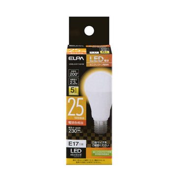 LDA2L-G-E17-G4102_LED電球 ミニクリプトン球形 口金E17 25W形 電球色_ELPA(エルパ・朝日電器)