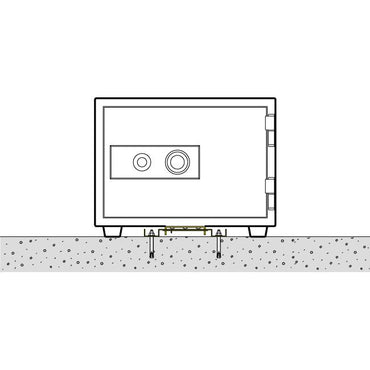 MF-1 EIKO エーコー 金庫オプション 簡易固定装置(足ゴム(H)28mm専用※対応機種:DX-101)