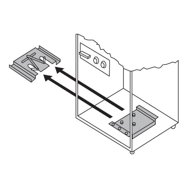 MF-2 EIKO エーコー 金庫オプション 簡易固定装置(キャスター(H)61mm専用※対応機種:EA/EB/PS-50・50E)