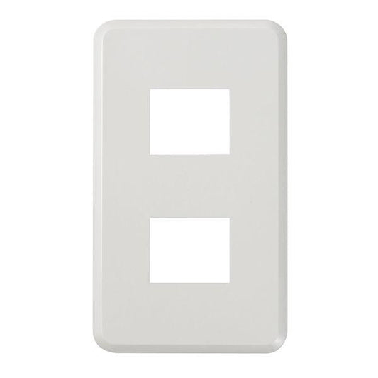 エレガントプレート2口_PL-E02HN-W_1710100_ELPA(エルパ・朝日電器)