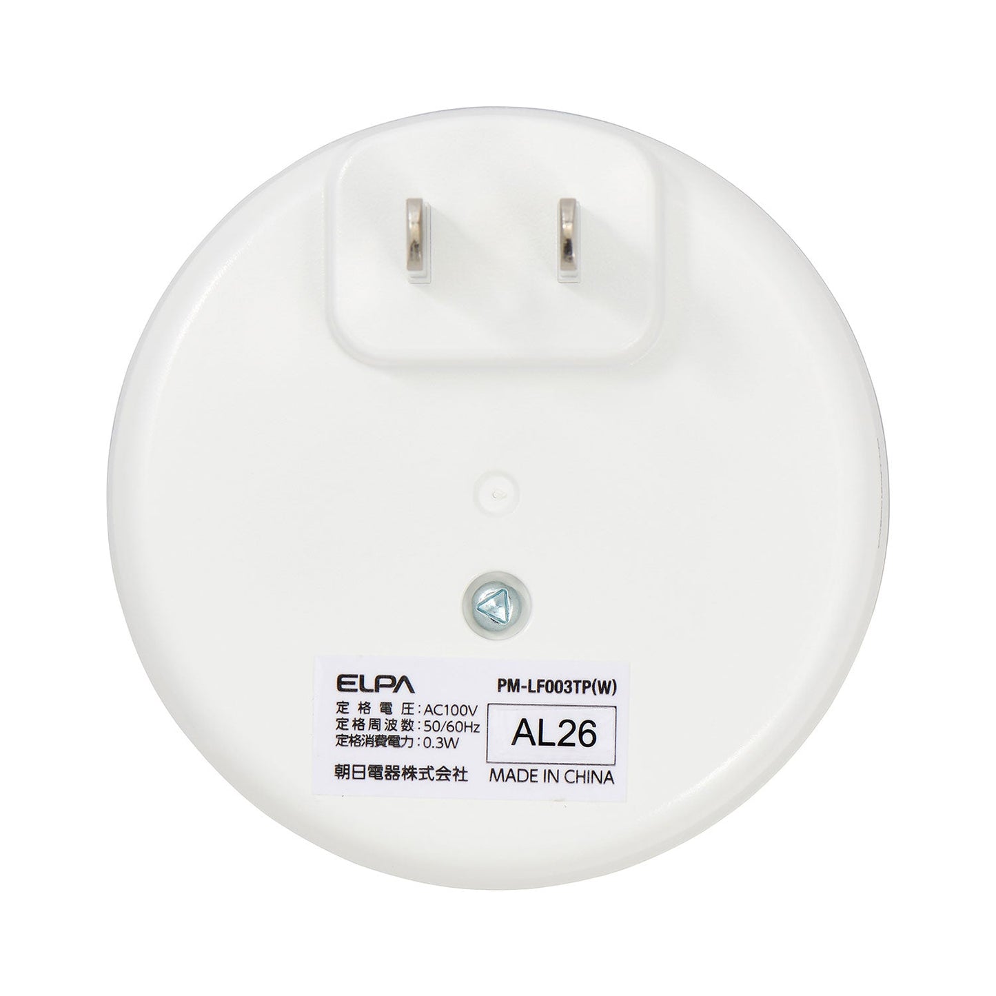 LEDナイトライト コンセント式 タッチスイッチ式 白色光 PM-LF003TP(W)_ELPA(エルパ・朝日電器)