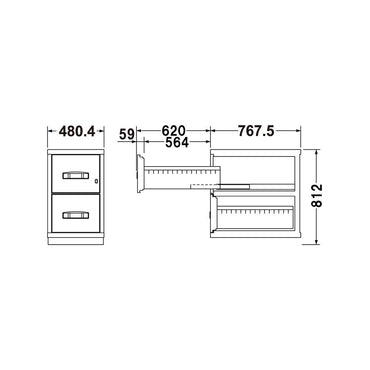 RA4-2G EIKO エーコー 耐火キャビネット 1時間耐火 170kg