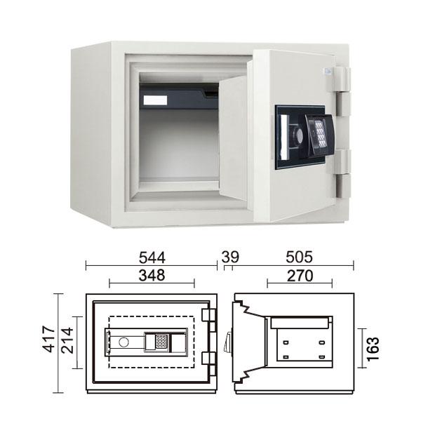 STJ-20RFE_ICカードロック式耐火金庫 ストロング 20L 110kg_【送料・設置料見積要】【代引不可】【メーカー直送】_KingCrown(日本アイ・エス・ケイ)
