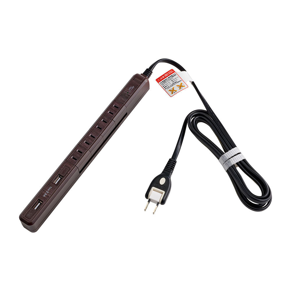 4P2mスリム回転USBタップ_WBS-SL402USB-WD_ELPA(エルパ・朝日電器)