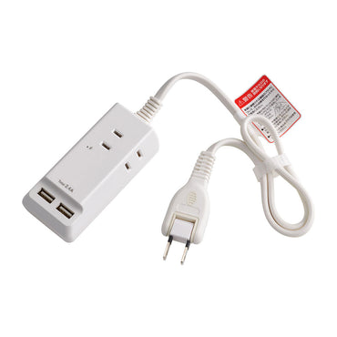 耐雷USBコード付きタップ0.5m_WL-2205SU_ELPA(エルパ・朝日電器)