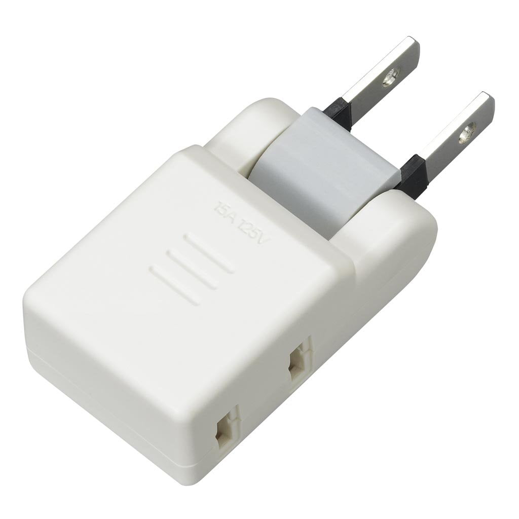 極小コーナータップ 2個口 ホワイト_Y02CM200WH_YAZAWA(ヤザワコーポレーション)