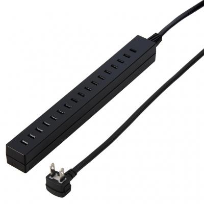 差し込みフリータップ ベーシック ブラック2.5m_H85025BK2_YAZAWA(ヤザワコーポレーション)