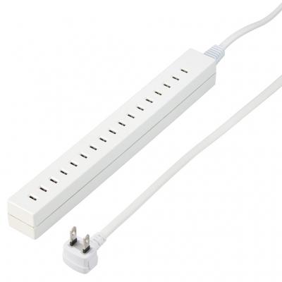 差し込みフリータップ ベーシック ホワイト2.5m_H85025WH2_YAZAWA(ヤザワコーポレーション)