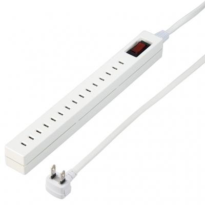 差し込みフリータップ ブレーカーSW付 ホワイト 1.5m_H75115WH2_YAZAWA(ヤザワコーポレーション)