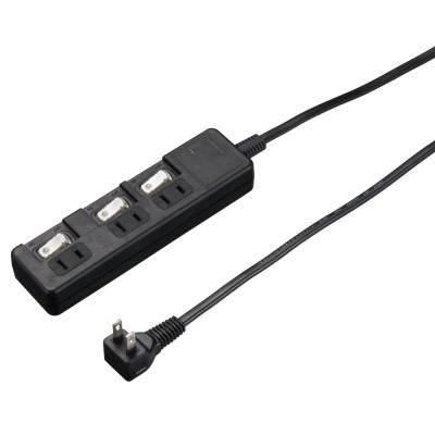 雷ガード付節電タップ 3個口 1m ブラック_H8KS331BK_YAZAWA(ヤザワコーポレーション)