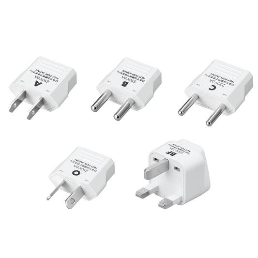 海外用電源プラグ5セット_KPS5_YAZAWA(ヤザワコーポレーション)