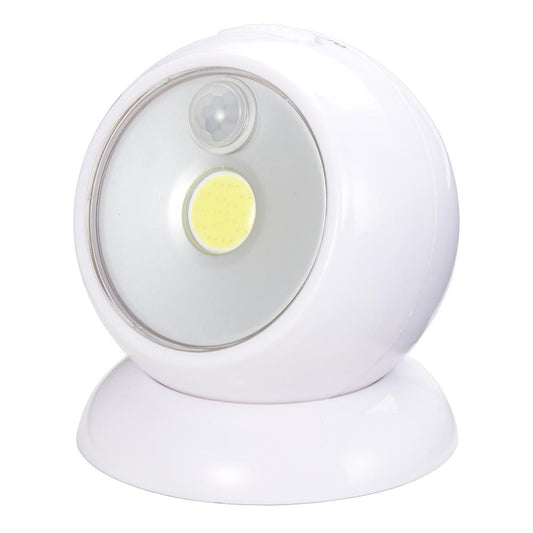 ボールセンサーライト 乾電池式 白色LED 人感・明暗センサー付_NBSMN45WH_YAZAWA(ヤザワコーポレーション)