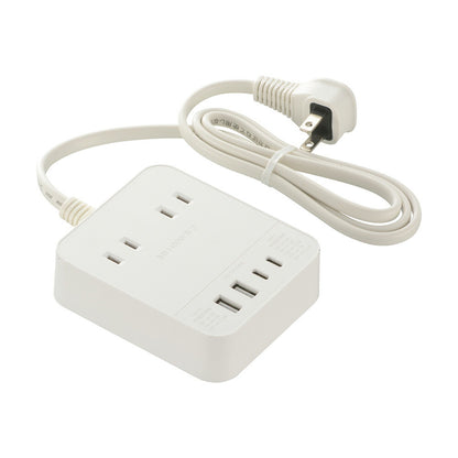 タップ（急速充電 PD30W/USB-C・A各2/Lプラグ/2個口/1m/白）_00-1081_HS-T21U4W25_OHM（オーム電機）