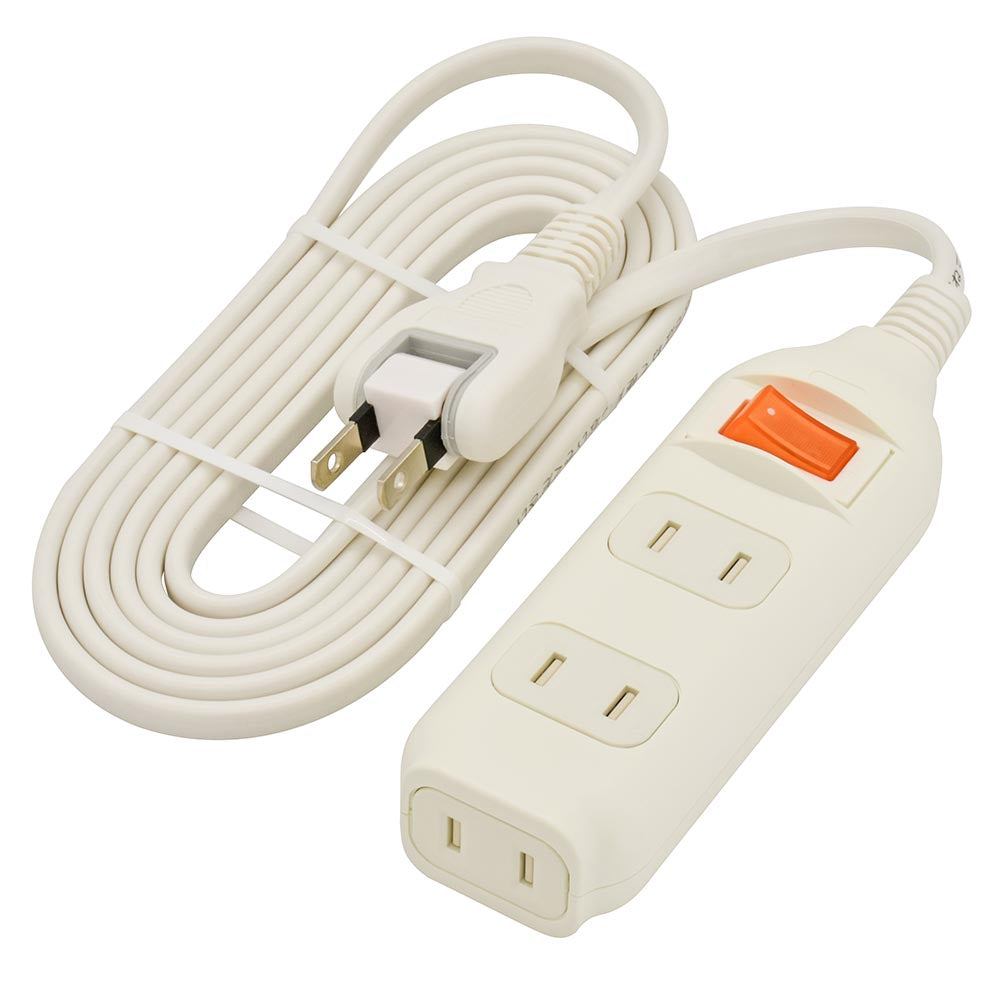 集中スイッチ付 節電タップ（3個口/2m/ホコリシャッター/フリープラグ/ホワイト）_00-1681_HS-TP32SW22_OHM（オーム電機）