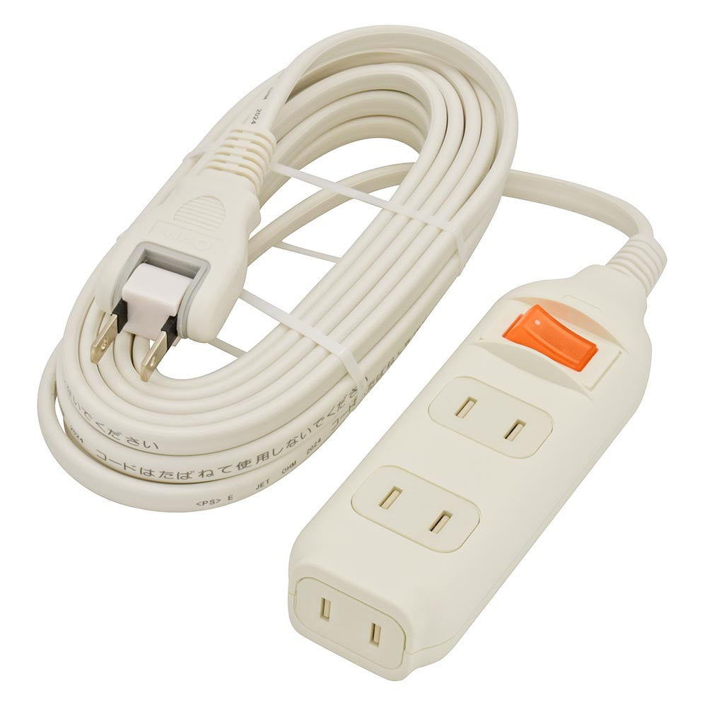 集中スイッチ付 節電タップ（3個口/5m/ホコリシャッター/フリープラグ/ホワイト）_00-1683_HS-TP35SW22_OHM（オーム電機）