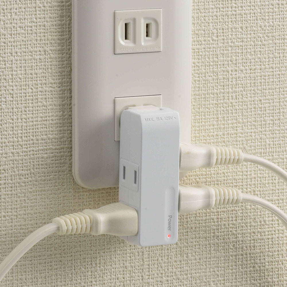 発煙ガードマイクロタップ（4個口/ホワイト）_00-2585_HS-AM4H-W_OHM（オーム電機）