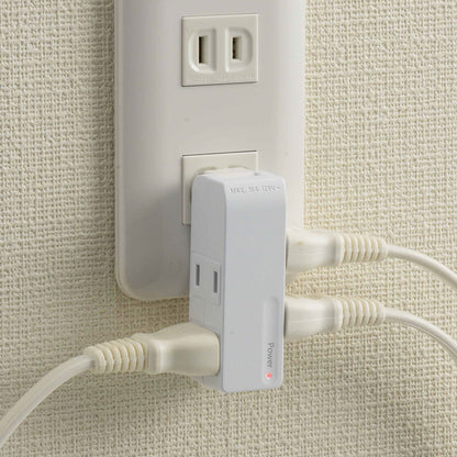 発煙ガードマイクロタップ（4個口/ホワイト）_00-2585_HS-AM4H-W_OHM（オーム電機）