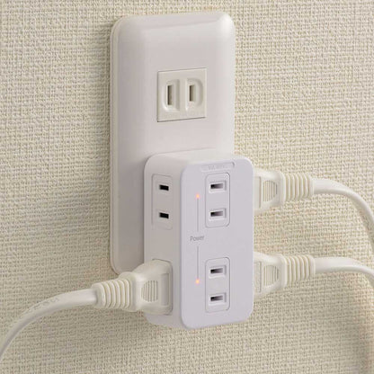 発煙ガードタップ（6個口/ホワイト）_00-2602_HS-A6H-W_OHM（オーム電機）