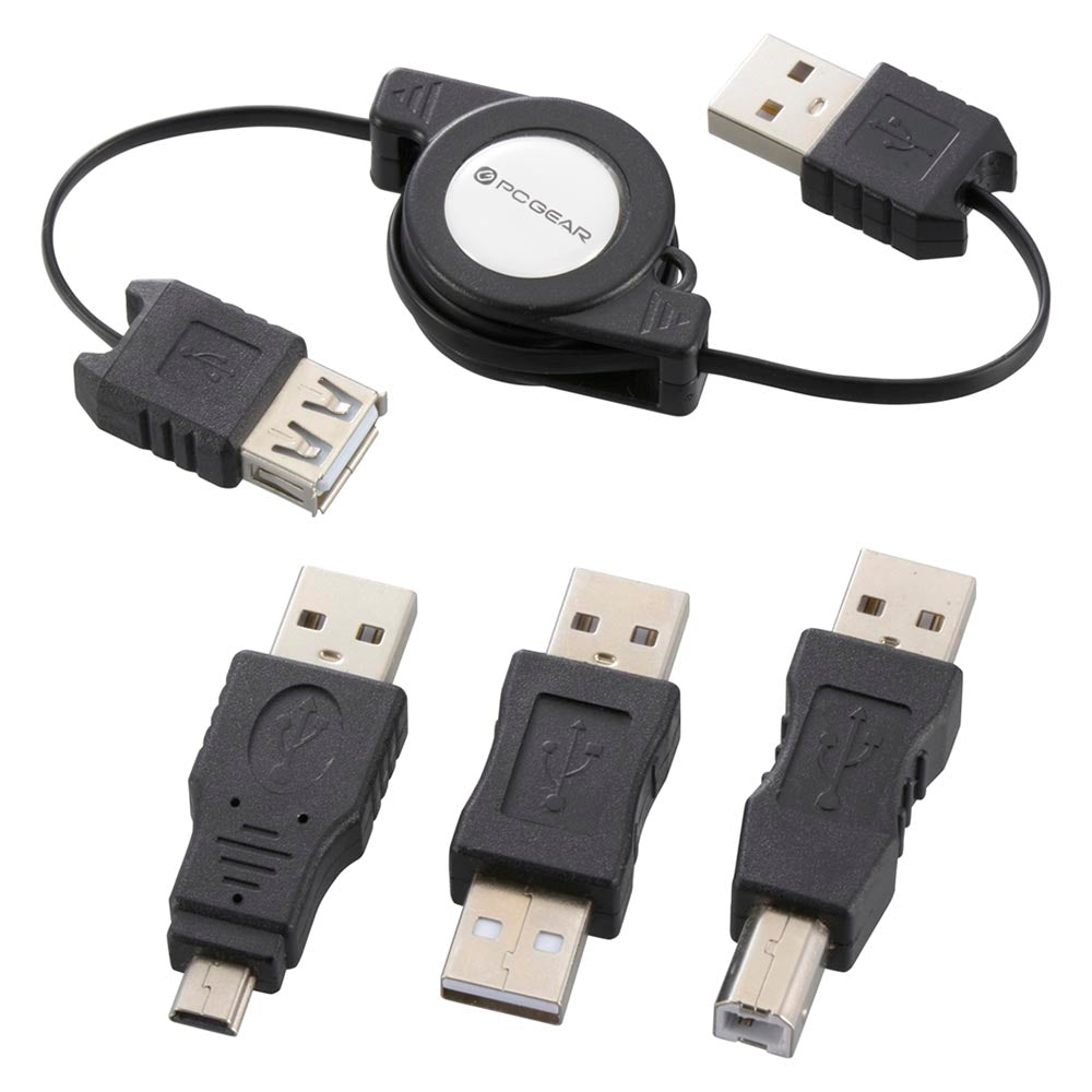 USBケーブル変換コネクターセット（通信・充電/充電電流1Aまで/ケーブル長70cm）_01-4378_PC-NUST-K2_OHM（オーム電機）