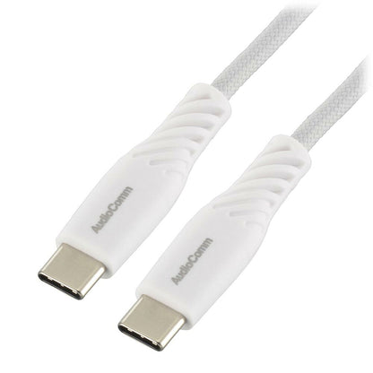 さらさらUSBケーブル（USB Type C to C/PD対応/2m/ナイロンメッシュ素材/グレー）_01-7256_SMT-L20SCC100N_OHM（オーム電機）