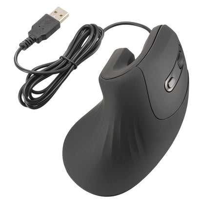 エルゴノミクスマウス（静音設計/6ボタン/加速度20G/ケーブル長1.4m/Mサイズ/ブラック））_01-7282_PC-SMTEG01-K_OHM（オーム電機）
