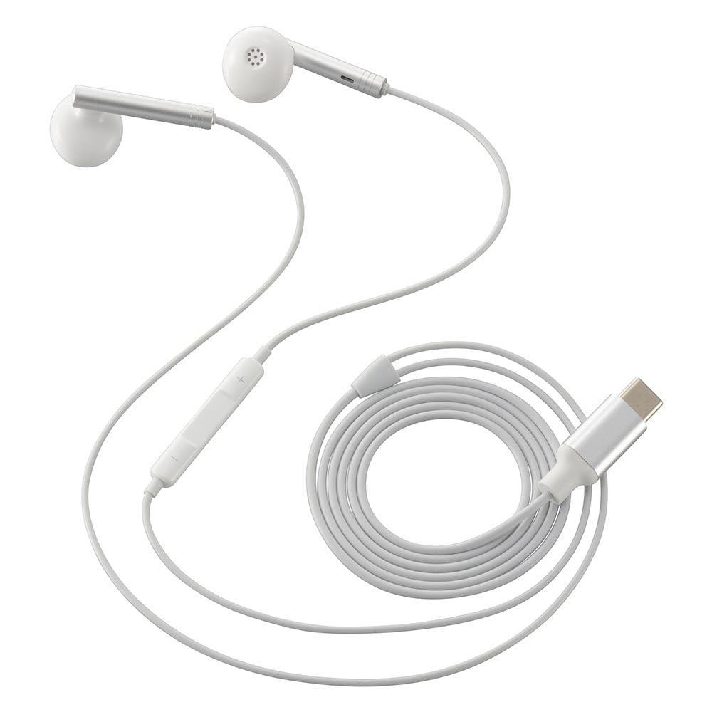 ステレオイヤホン（インナーイヤー型/USB Type-C/DAC機能/ケーブル1.2m/ホワイト）_01-7319_SMT-HA04-W_OHM（オーム電機）