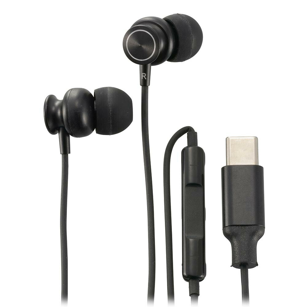 ステレオイヤホン（カナル型/USB Type-C/DAC機能/ケーブル1.2m/ブラック）_01-7320_SMT-HA05-K_OHM（オーム電機）