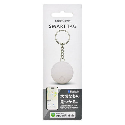 スマートタグ（紛失防止タグ/3Vコイン形電池CR2032/Bluetooth/白）_01-7334_SMT-OB01-W_OHM（オーム電機）