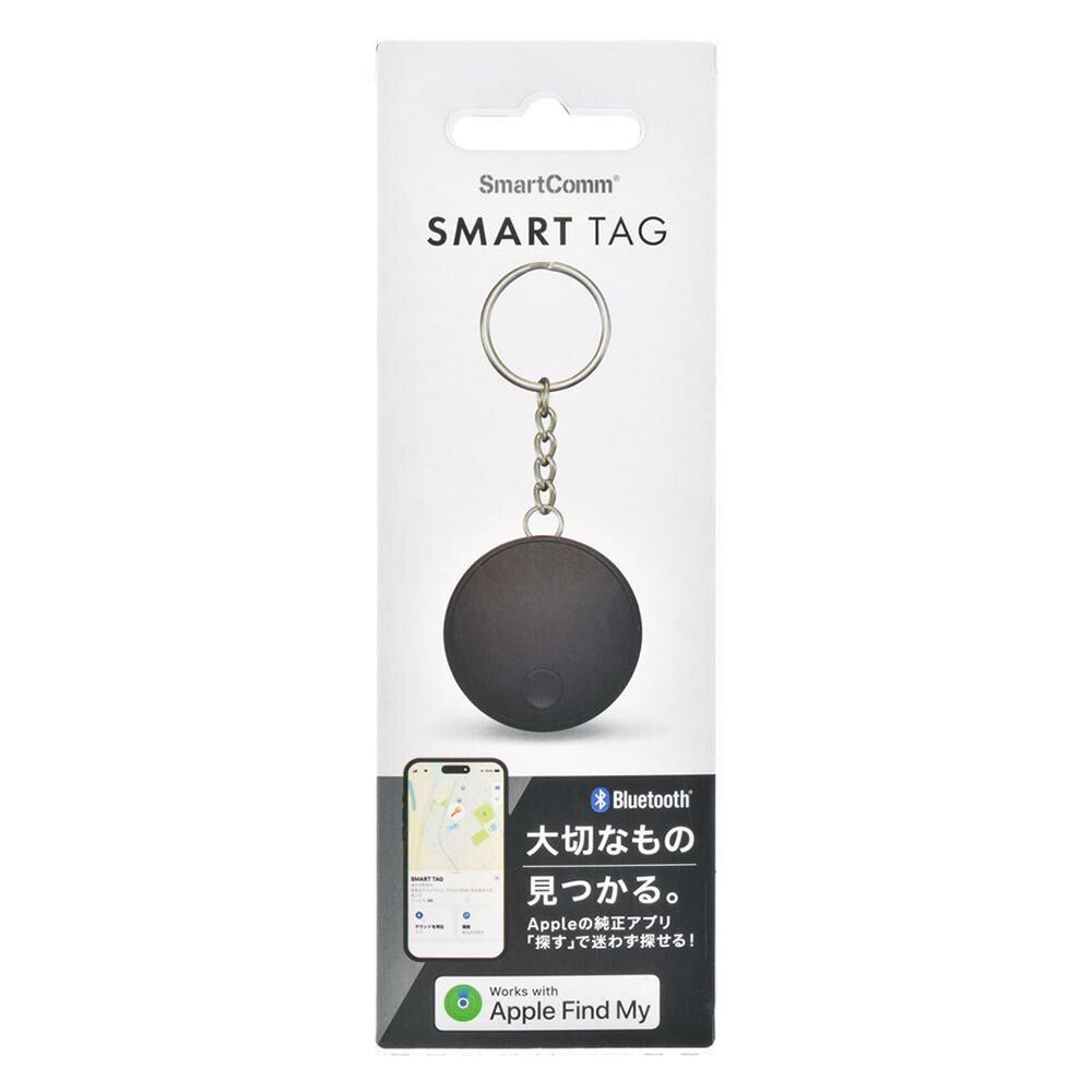スマートタグ（紛失防止タグ/3Vコイン形電池CR2032/Bluetooth/黒）_01-7335_SMT-OB01-K_OHM（オーム電機）