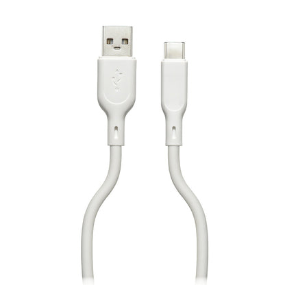 なめらかケーブル（1m/シリコンタイプ/USB-A to C/5V・3A対応/白）_01-7336_SMT-L10SAC-W_OHM（オーム電機）