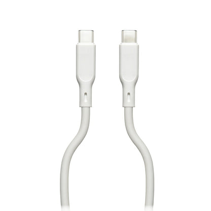 なめらかケーブル（1m/シリコンタイプ/USB-C to C/PD100W対応/白）_01-7338_SMT-L10SCC-W_OHM（オーム電機）