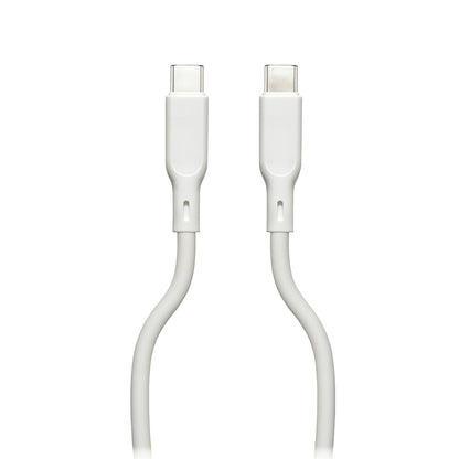 なめらかケーブル（2m/シリコンタイプ/USB-C to C/PD100W対応/白）_01-7339_SMT-L20SCC-W_OHM（オーム電機）