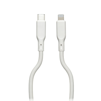 なめらかケーブル（2m/シリコンタイプ/USB-C to Lightning/PD60W対応/白）_01-7346_SMT-L20SCL-W_OHM（オーム電機）