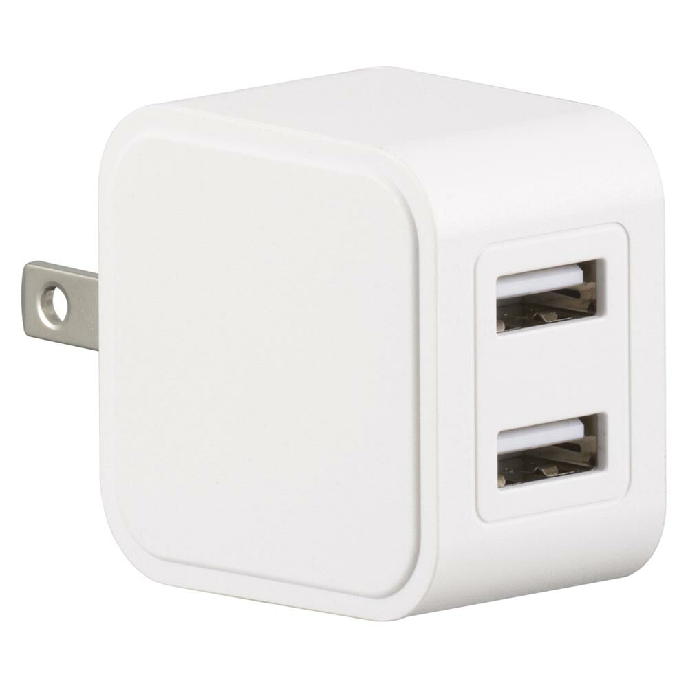 AC充電器（USB-A ＋USB-A/最大出力12W/2.4A対応/ホワイト）_01-7363_MAV-A12W2A-W_OHM（オーム電機）