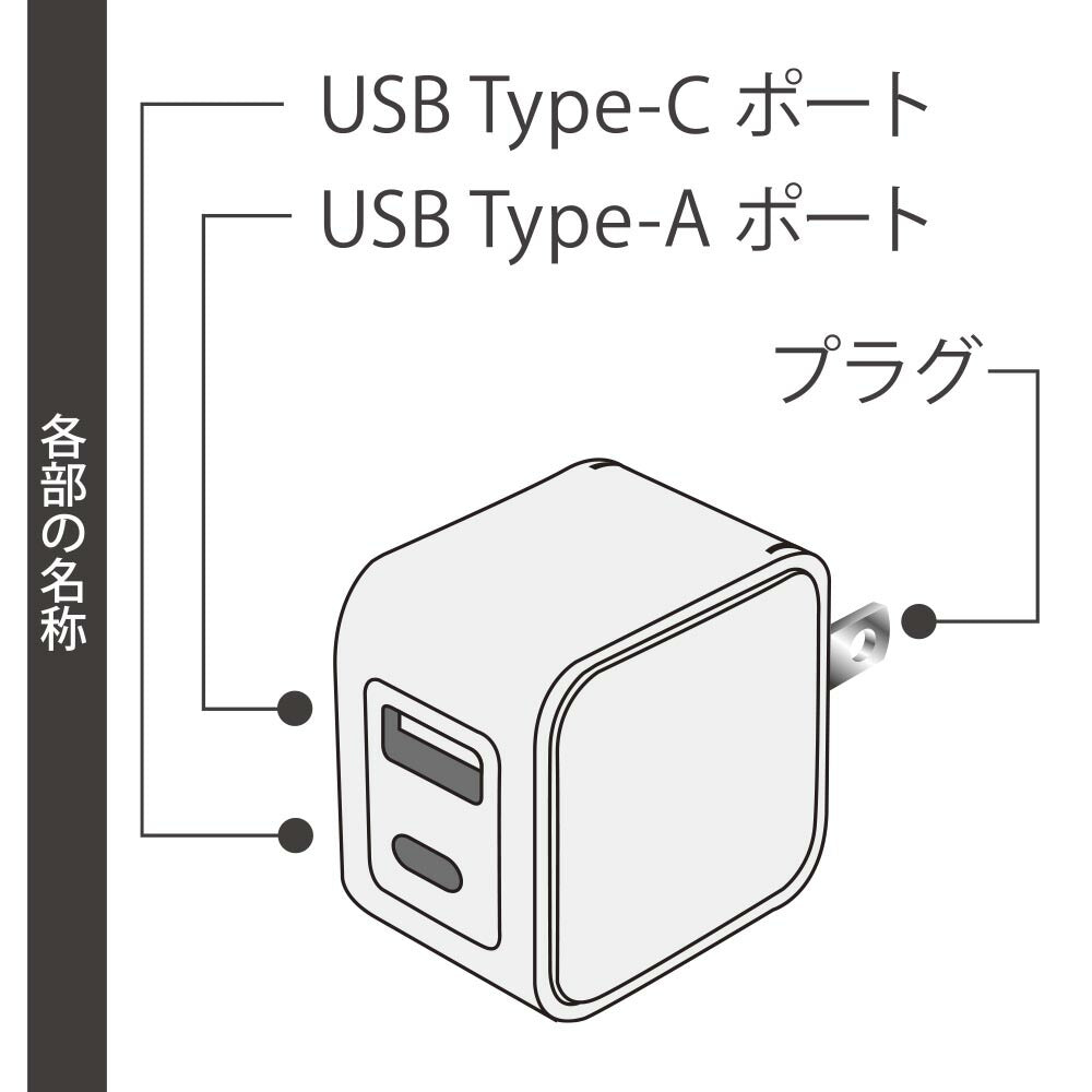 AC充電器（USB-C ＋USB-A/最大出力12W/2.4A対応/ホワイト）_01-7364_MAV-A12WCA-W_OHM（オーム電機）