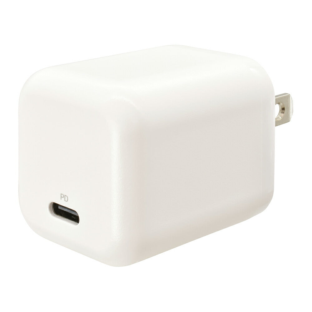 AC充電器（小型/USB-C PD対応/最大出力20W/ホワイト）_01-7365_MAV-AP20WC-W_OHM（オーム電機）