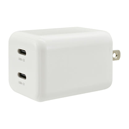 AC充電器（USB-C×2 PD対応/最大45W/GaN採用/ホワイト）_01-7368_MAV-AP45WCC-W_OHM（オーム電機）