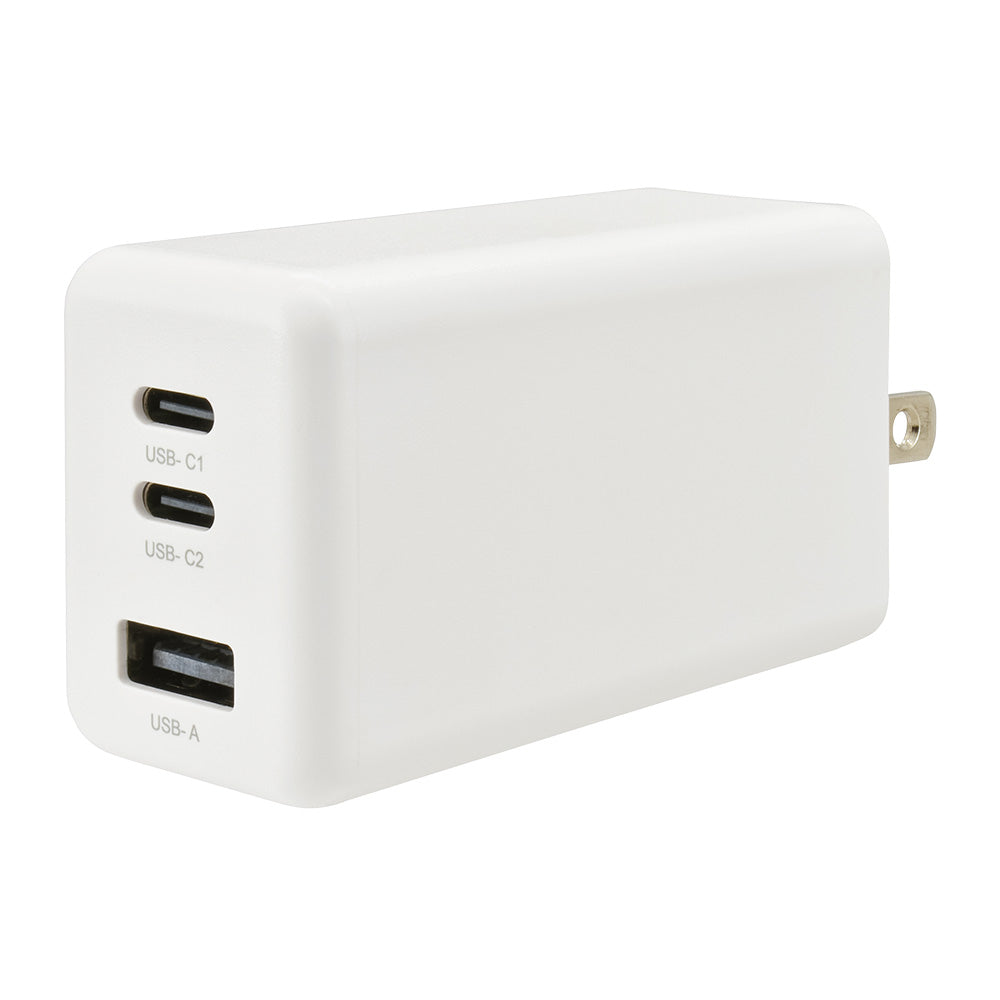 AC充電器（USB-C×2 PD対応/USB-A QC3.0対応/最大67W/GaN採用/ホワイト）_01-7370_MAV-AP67WCCA-W_OHM（オーム電機）