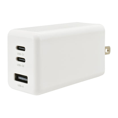 AC充電器（USB-C×2 PD対応/USB-A QC3.0対応/最大67W/GaN採用/ホワイト）_01-7370_MAV-AP67WCCA-W_OHM（オーム電機）