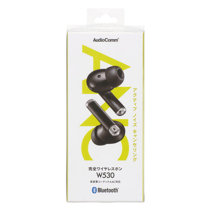 完全ワイヤレスホン（ANC/ENC通話対応/Bluetooth6.0/ブラック）_03-2264_HP-W530N_OHM（オーム電機）