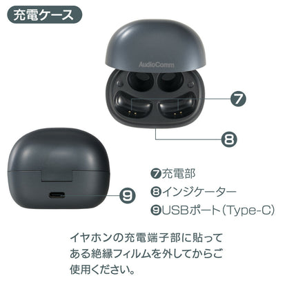 完全ワイヤレスホン（オープンウェアラブルステレオ/イヤーカフ型/Bluetooth6.0/ブラック）_03-3196_HP-W620N-H_OHM（オーム電機）