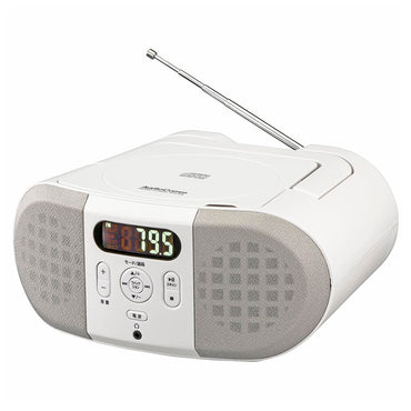 CDラジオ（2電源対応/AM、FM各最大20局/単2形×6本使用/ホワイト）_03-5555_RCR-230N_OHM（オーム電機）