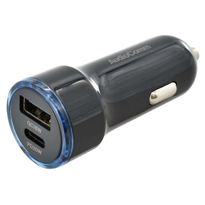 PDカーチャージャー（車載シガーソケットに接続/USB-DC電源アダプター/12V、24V車兼用）_03-6199_MAV-DP230N_OHM（オーム電機）